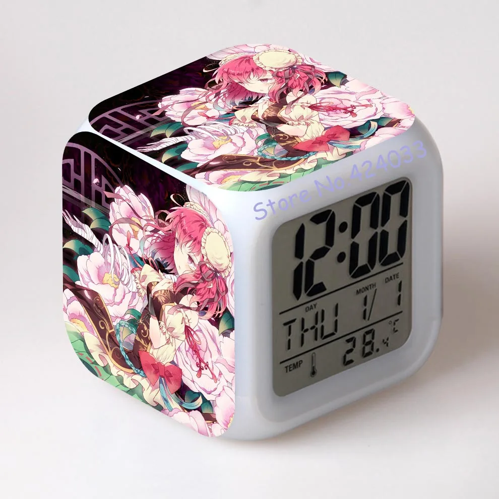 Восточный Проект руммия Будильник Изменение цвета печати милый мультфильм