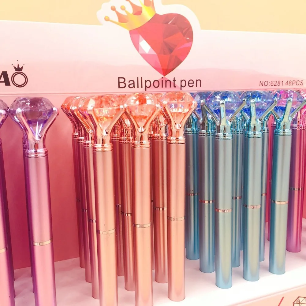 48 шт./лот с украшением в виде кристаллов шариковая ручка Творческий канцелярские