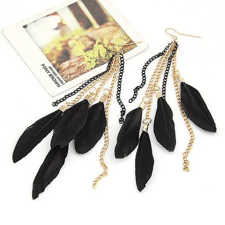 

Hot-selling High-end Korean Version Personality Brand Fashion Feather Earrings Female Earrings Jewelry