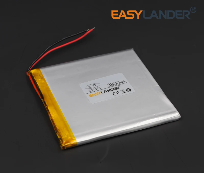 3 7 V 3800mAh 507575 перезаряжаемый литий-полимерный литий-ионный аккумулятор для