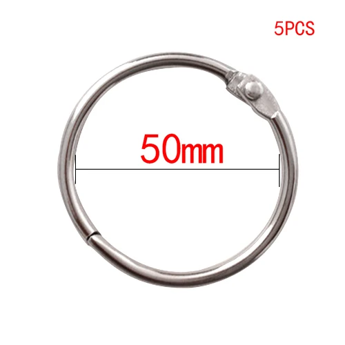 50mm Высокое качество 2-10 шт./компл. Биндер из металлических колец 15-80 мм альбомы Сделай Сам Отрывные книжные обручи открытие офисные переплетные принадлежности фотоальбом - Цвет: 50mm