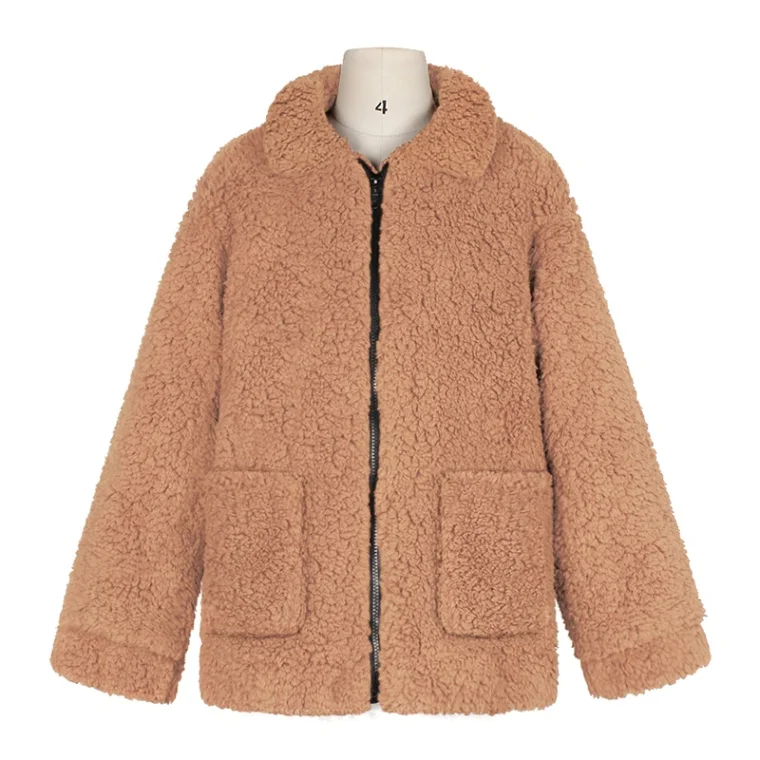 CAMEL Women Autumn Winter Jacket Coat Faux Fur Coat Fake Fleece Jacket Fluffy Jackets Overcoat Casual 3XL Plus Size Outwear - Цвет: CAMEL
