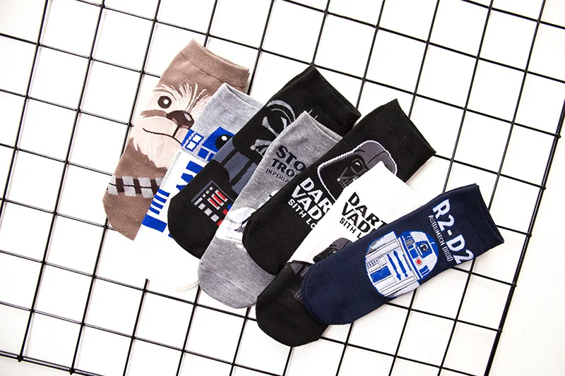Звездные войны мужские носки harajuku хлопок смешные короткие носки унисекс Мужские повседневные носки весна лето мужские носки meias Прямая поставка