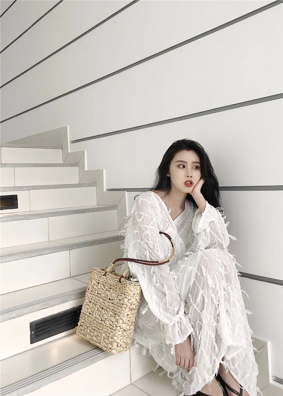 Соломенные сумки для женщин Пляжная плетеная Сумка летняя винтажная сумка из