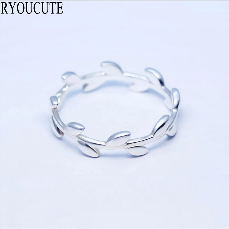 Новые серебряные кольца с листьями для женщин регулируемый размер в виде ветки