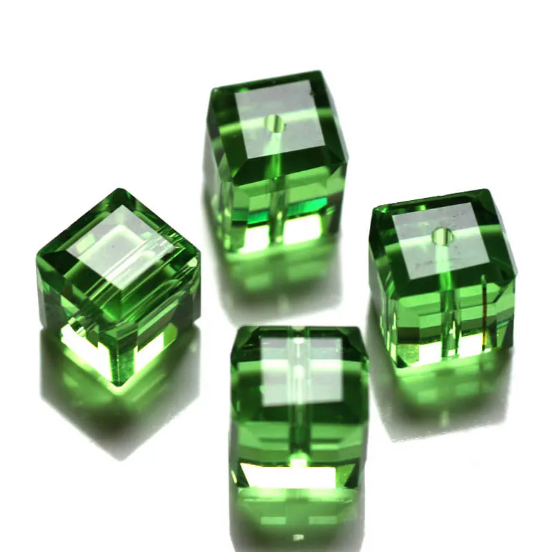 AAA Grade 100pcs/Bag Square Shape 6x6mm Crystal Glass Facet Cube Loose Spacer Beads for DIY Jewelry Making | Украшения и