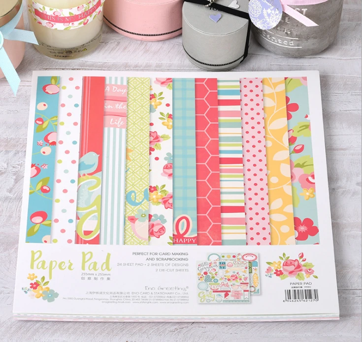 

25.5*25.5cm Scrapbooking paper pack of 26 sheets handmade craft paper craft Background pad PP002