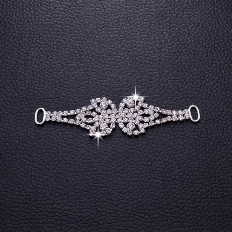 Сделай Сам 10 шт. блестящие стеклянные пряжки в форме листьев серебряная медная