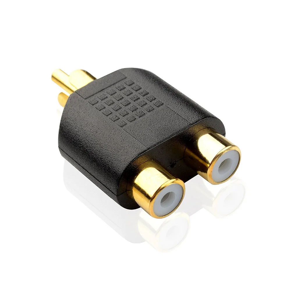 LBSC позолоченный RCA штекер-гнездо разделенный адаптер 5-Pack | Электроника