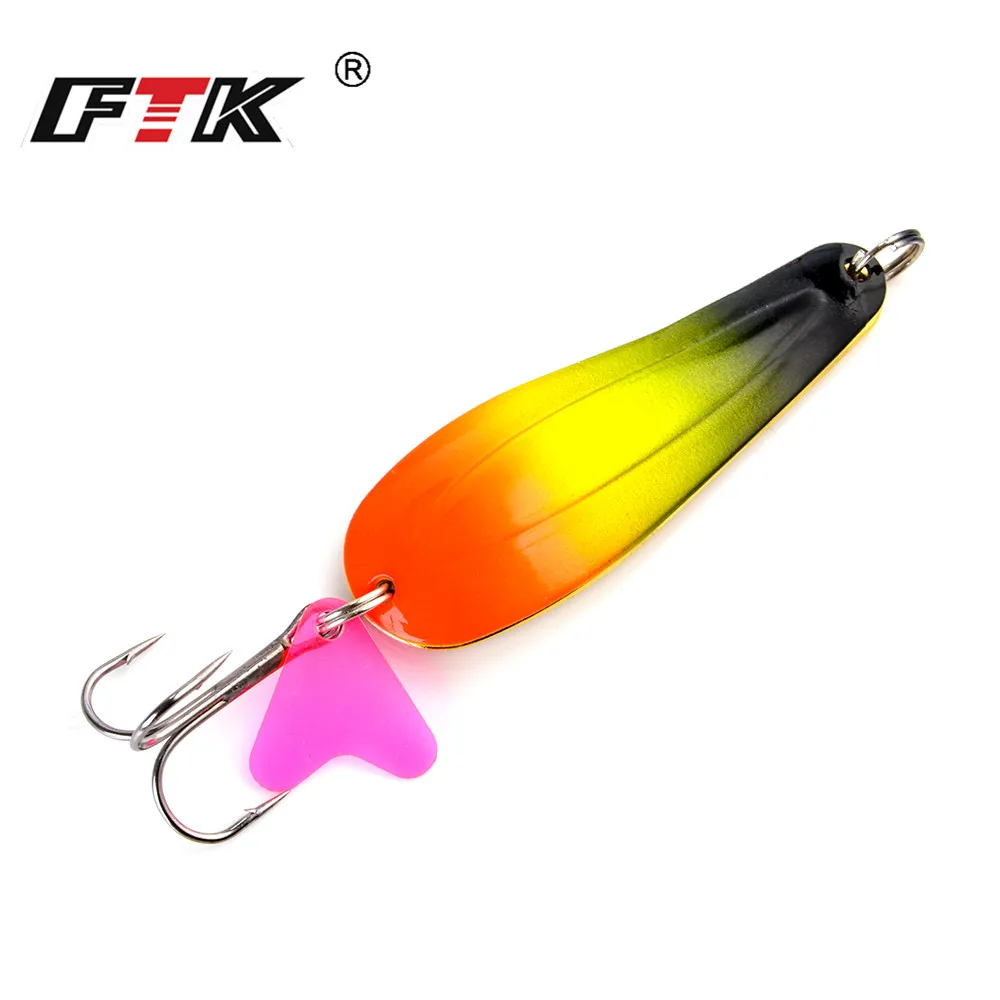 ФТК 1 шт Металл Рыбалка Spinner приманки 24 г/28 г/35g Жесткий прибалты ложка с высоких