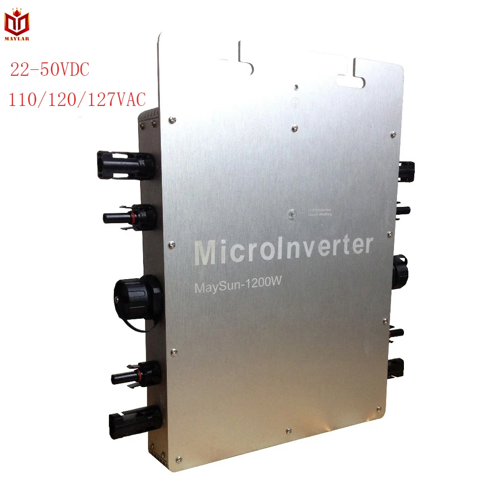 MAYLAR@ Maysun1200W 22-50VDC водонепроницаемый чистая синусоида на сетке галстук микро инвертор с 4 MPPT функция