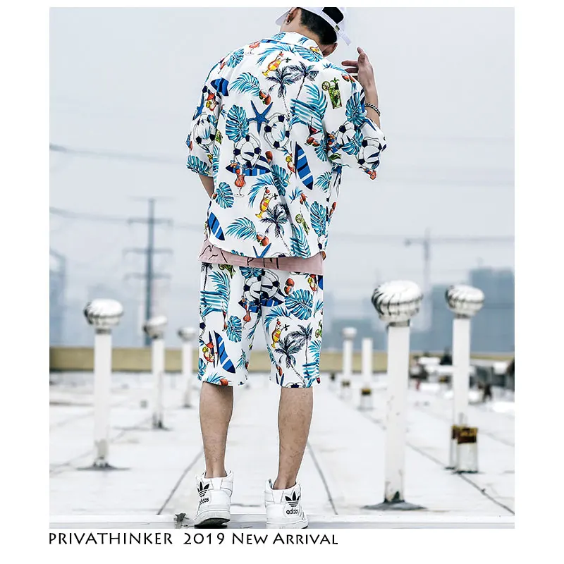 Мужской спортивный костюм Privathinker винтажный из 2 предметов с коротким рукавом в