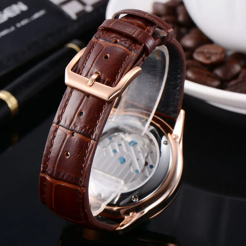 44 мм Мужские Роскошные автоматические наручные часы с белым циферблатом и синими