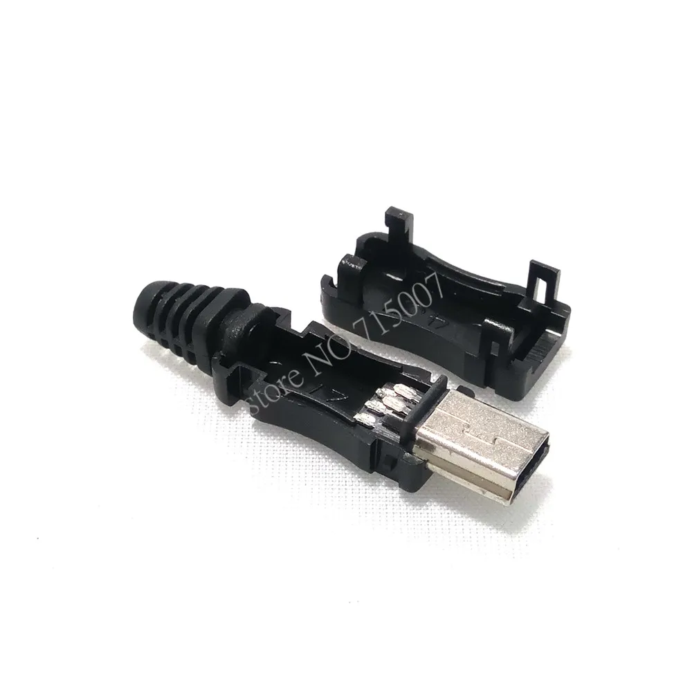 Бесплатная доставка 10 шт./лот DIY Mini / micro USB b 8 штырьков штекер разъем с пластиком