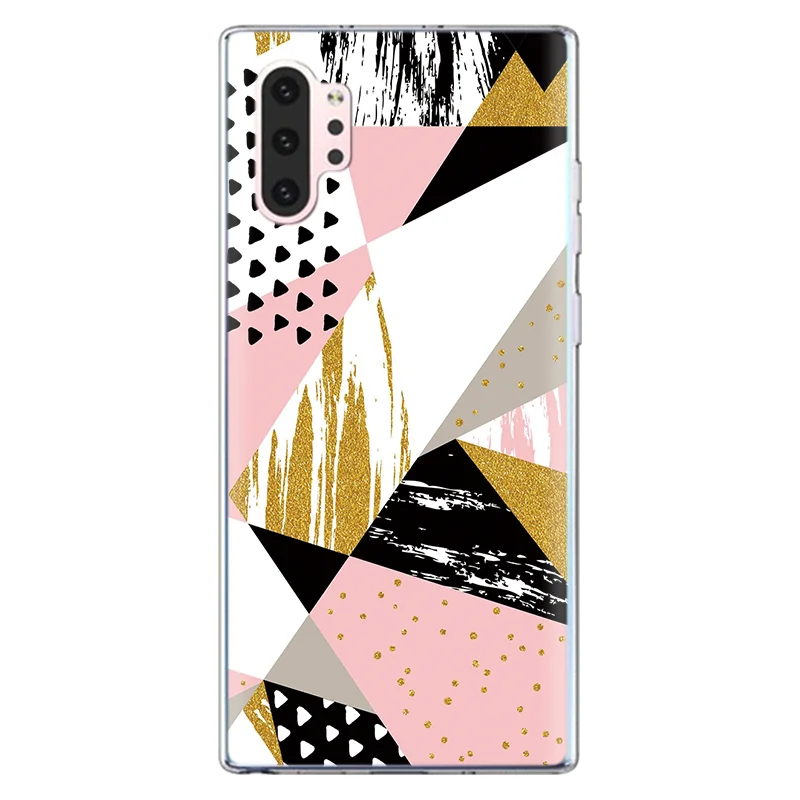 pintiesj Чехол с мраморными цветами для samsung Galaxy Note 10 Pro, чехол для samsung Galaxy A50 A70 A20e A30 A40, прозрачный чехол с геометрическим рисунком ананаса - Цвет: pintiesj