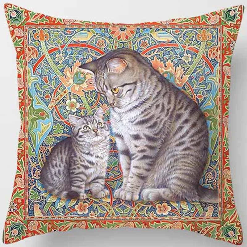 

Hot sale beauty flower cats pillow cases square Pillow case cute cartoon rabbit pillow covers size 45*45cm