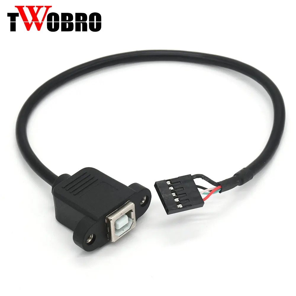 10 шт./лот 30 см 50 USB 2 0 B Тип гнездо принтера панель крепление на шаг мм 5pin корпус