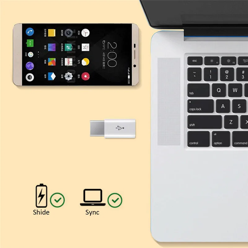 4 шт./лот, Универсальный USB 3,1 type-C разъем для Micro USB Женский конвертер USB-C адаптер для передачи данных type C устройство USB-C мини-белый