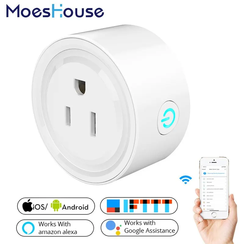 Умная мини розетка с Wi Fi американская вилка мобильное приложение дистанционное