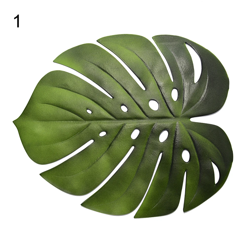 Искусственный Monstera лист кухонная Подставка под столовые приборы коврик миска