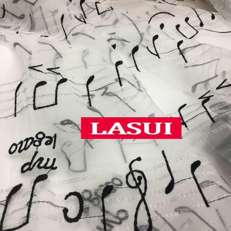 LASUI 1y/1 Лот Новый музыкальный символ музыкальная оценка вышитая Мягкая сетчатая