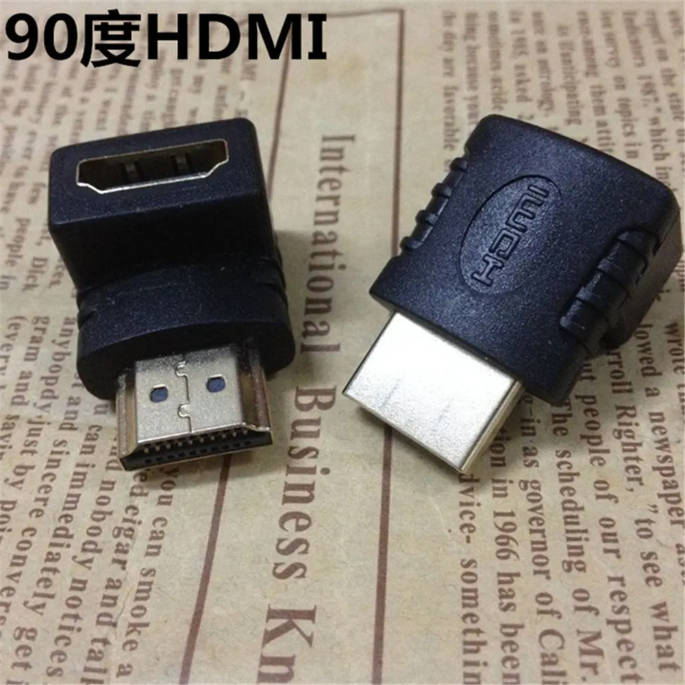 20 шт. HDMI 90 градусов правый угол локоть папа к женскому конверсионная головка