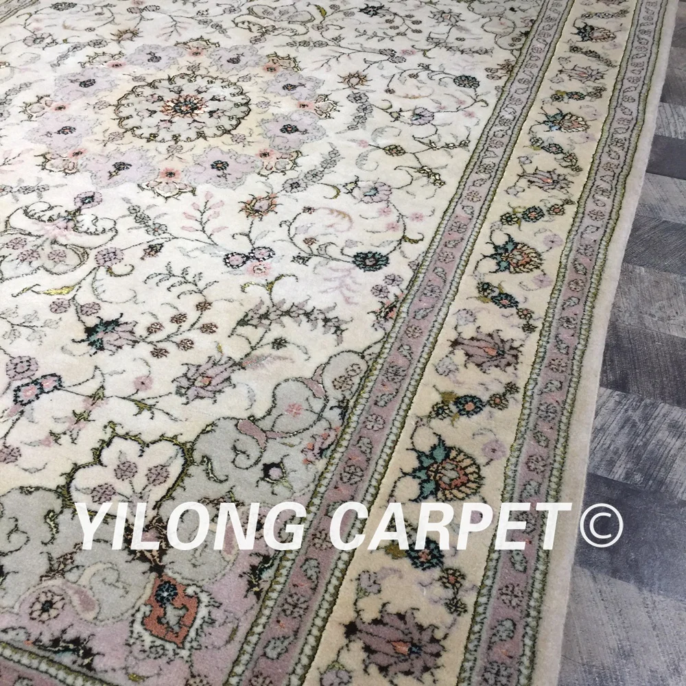 Yilong 4 'x 6' ручной вязки турецкий стиль Роскошный домашний шерстяной Шелковый