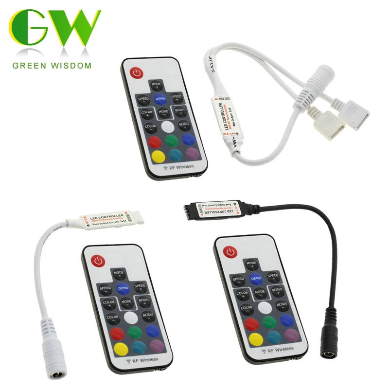 Беспроводной RGB контроллер для светодиодной ленты 12 В постоянного тока 17