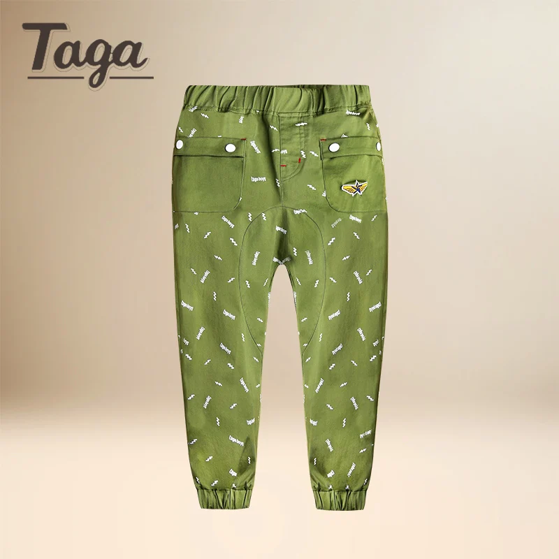 Taga/2017 новое поступление мода печатных Обувь для мальчиков Брюки Демисезонный Для