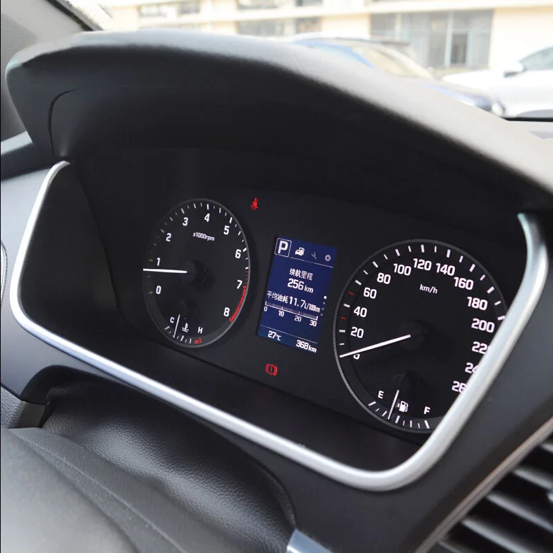 Аксессуары для Hyundai 9/sonata 2015 2016 2017 ABS Матовая рамка автомобильной приборной панели