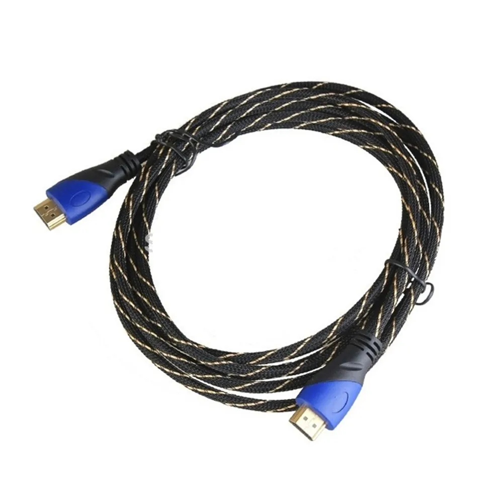 Кабель NylonBraid HDMI 3 м 5 8 10 15 кабель V1.4 Full HD 1080P 3D AV UHD плоские кабели с золотым