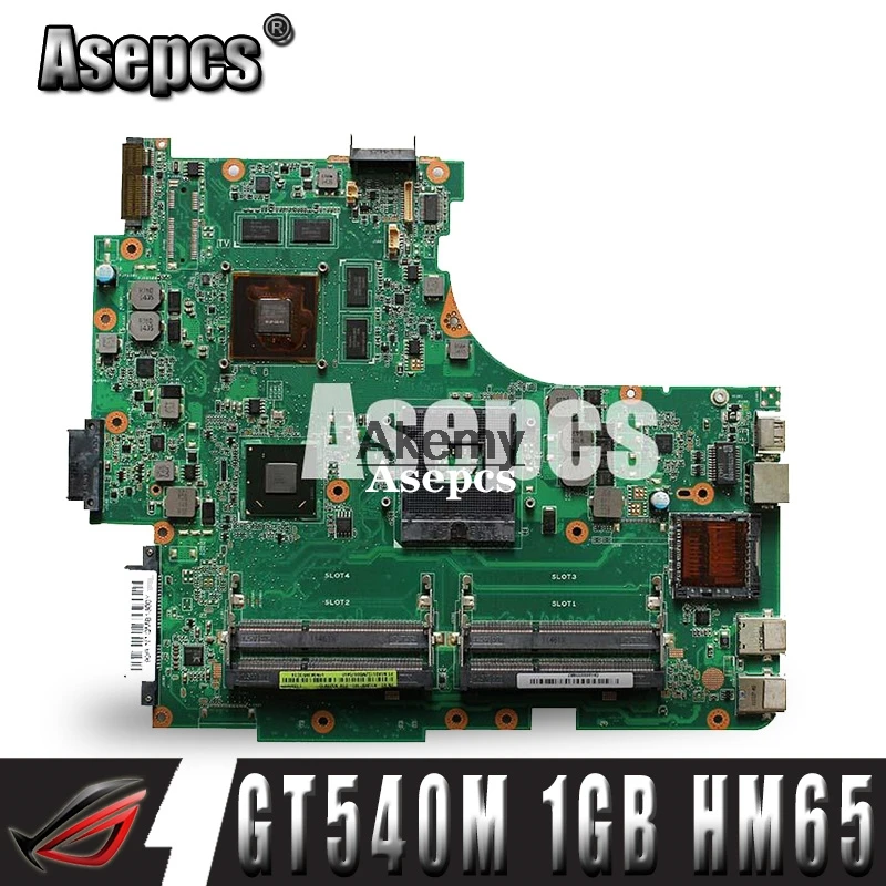 Asepcs N53SV материнская плата для ноутбука For Asus N53SN N53SM N53S N53 тест оригинальная GT540M 1GB
