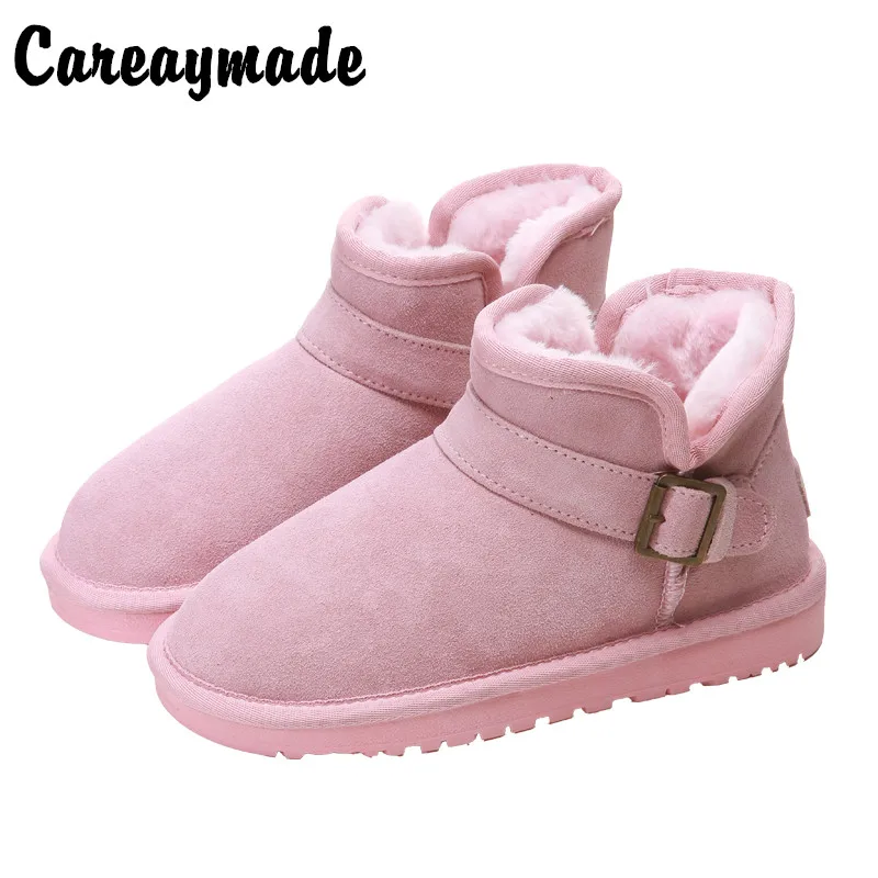 Careaymade Корейская версия бархат педали зима зимние сапоги Женская 2018 новые модели