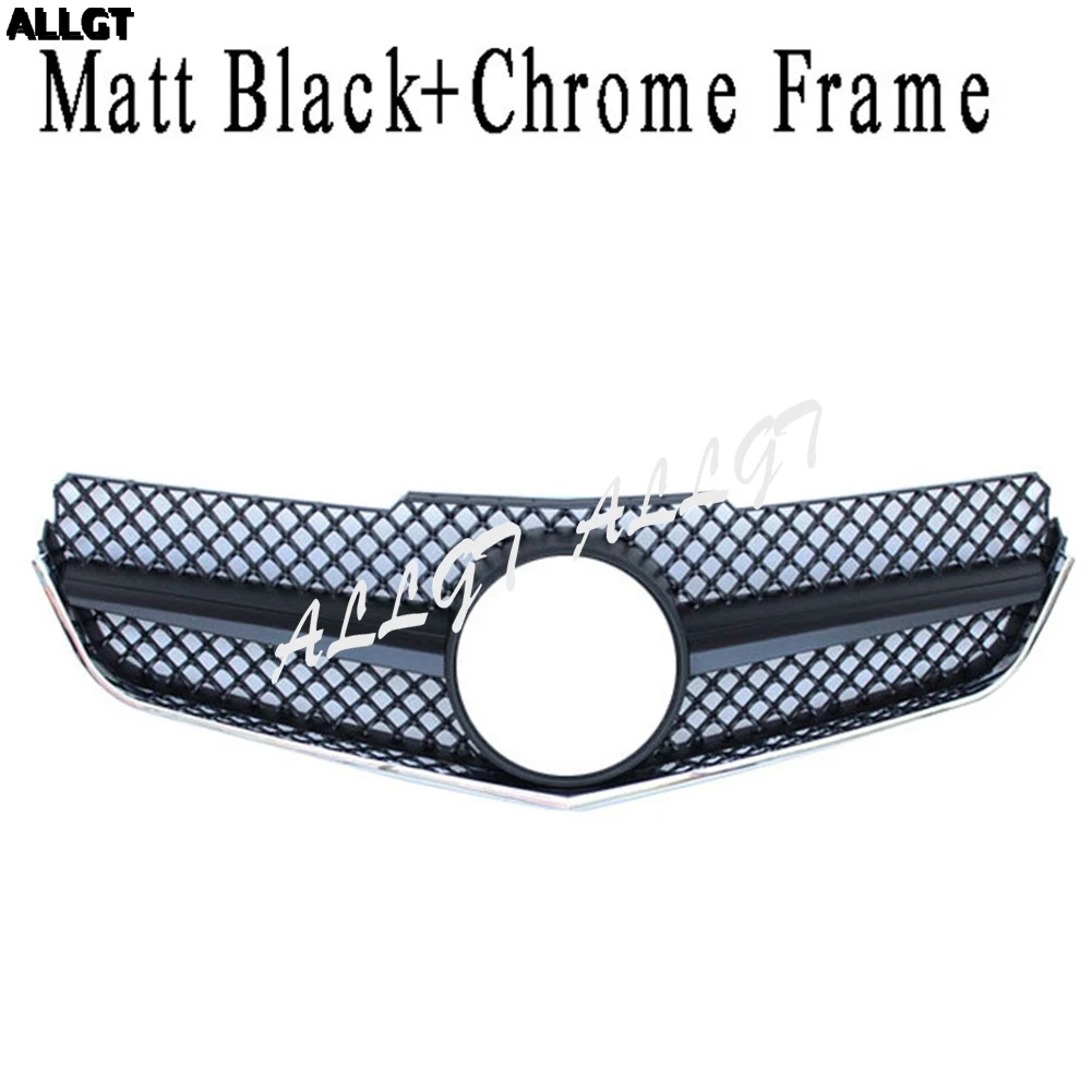 MattBLK ChromeFrame Передняя решетка AMG Спортивная решетка для Mercedes Benz W207 E Class E550 E350 Coupe трансформер 2010 2011 2012 2013 - Цвет: MattBLK ChromeFrame