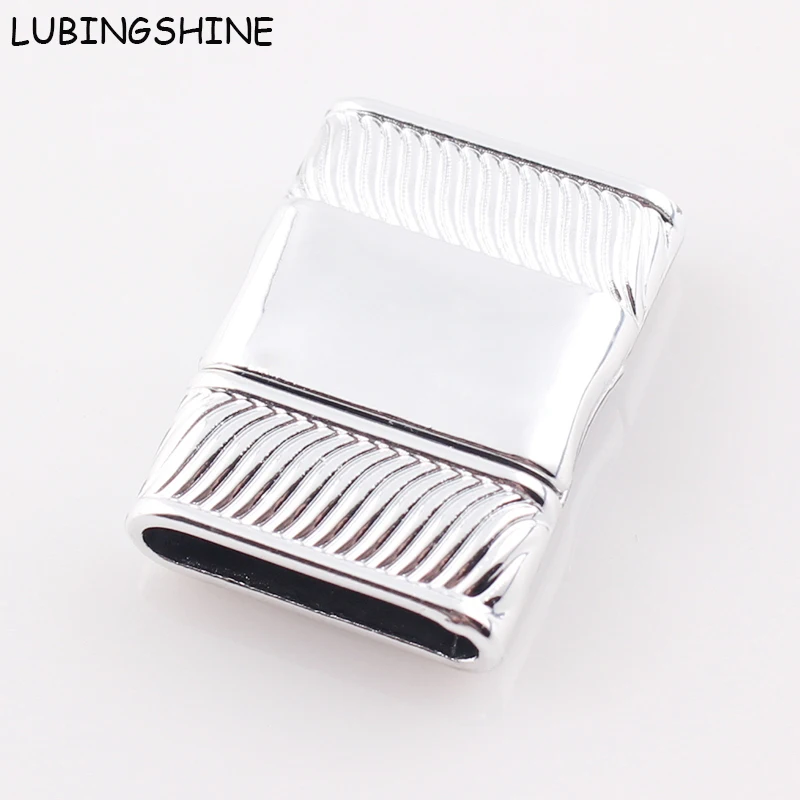 LUBINGSHINE Новинка, прямоугольная Магнитная застежка 16*3 мм для плоских кожаных браслетов Магнит "сделай сам" застежка C85