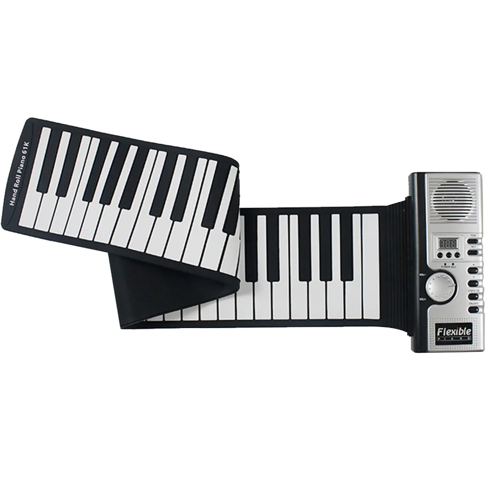 Digital Silicone 61 Keys Flexible Electric Piano Foldable Keyboard Roll Up Children Soft | Спорт и развлечения