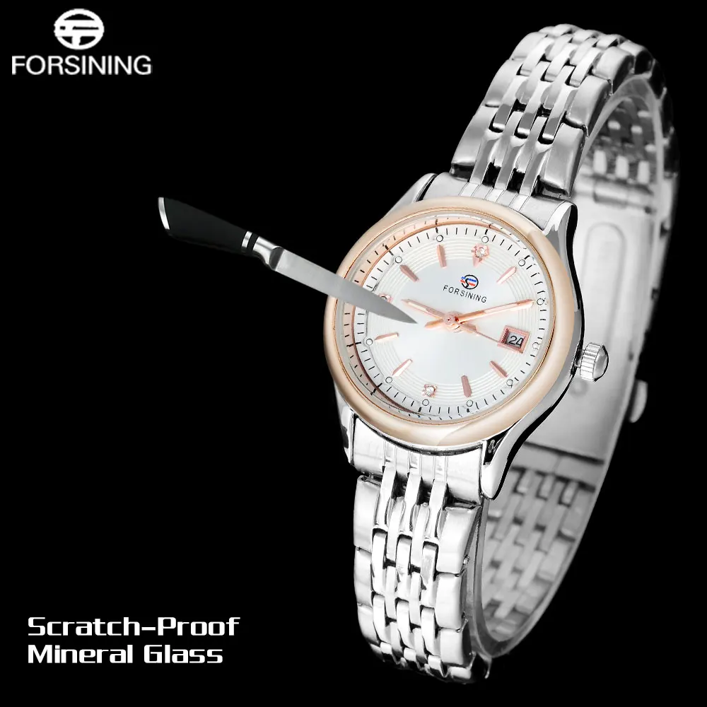 FORSINING Брендовые женские модельные часы модные дамские деловые кварцевые хит