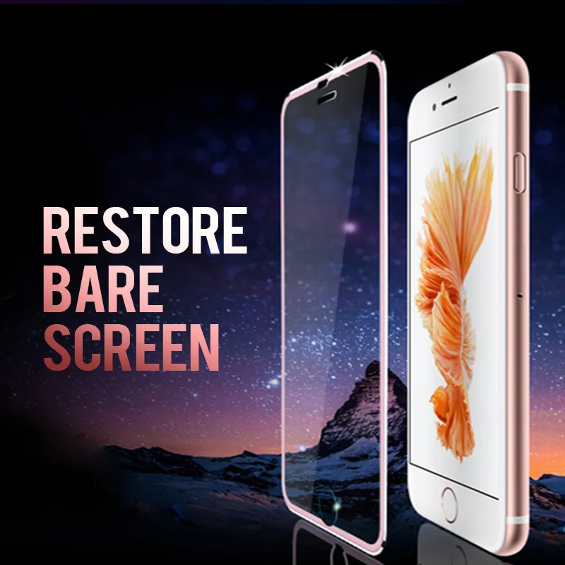 6D закаленное стекло для iPhone 7 8 Plus алюминиевая защита экрана защитная пленка на X XR