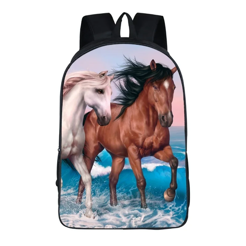 Красивое Животное Лошадь рюкзак подарок сюрприз ноутбук Mochila красивая детская