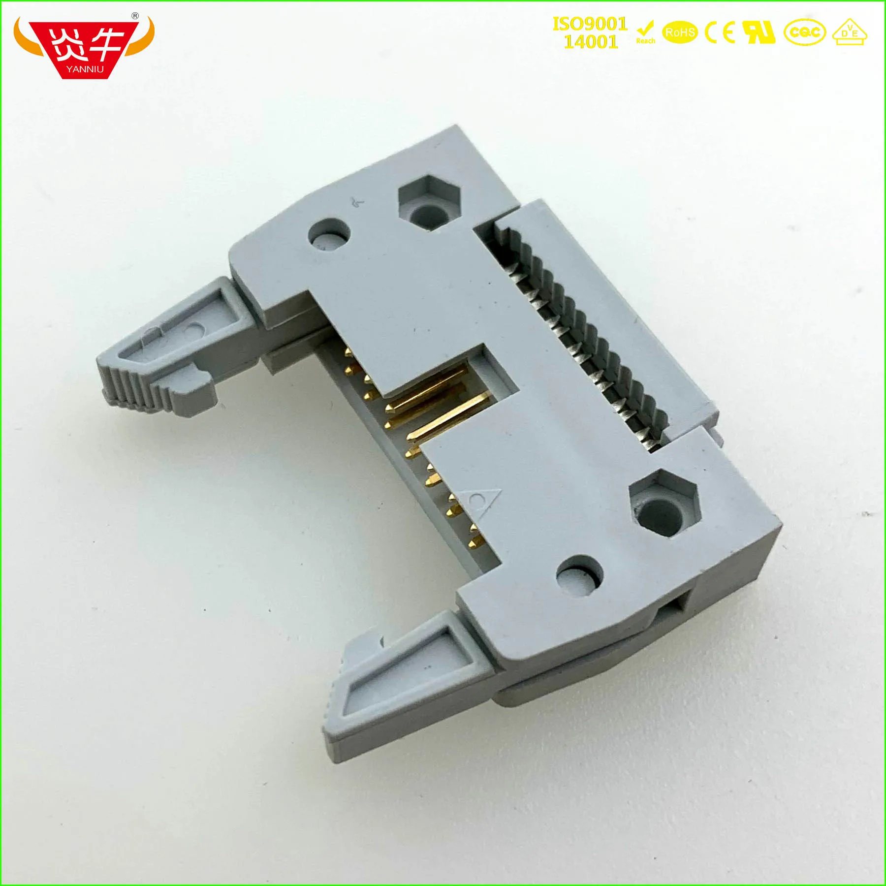 CRIMPING ROW LINE DC2-DIDC14P SOCKET BOX 2.54mm PITCH EJECTOR HEADER CONNECTOR 2*7P 14PIN CONTACT PART OF THE GOLD-PLATED YANNIU |