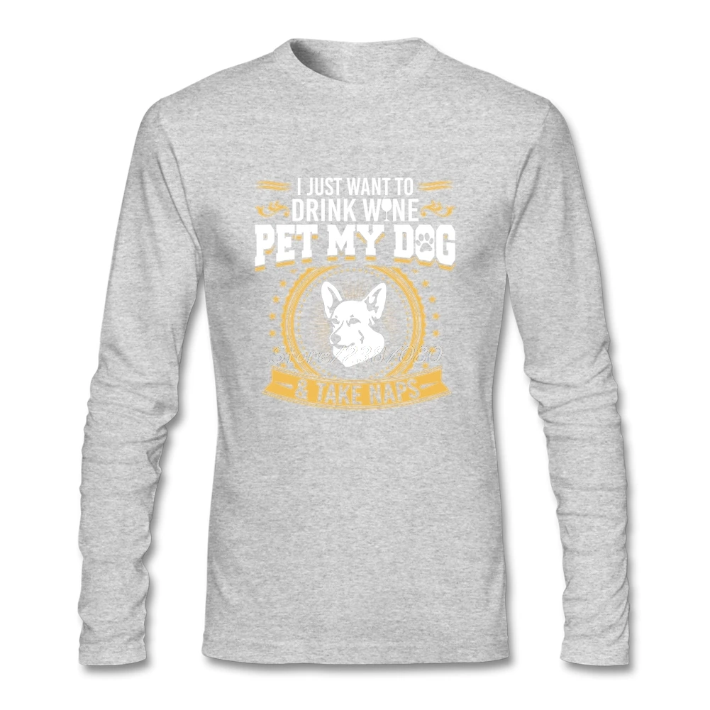 Вельш корги Pet Моя собака футболка хлопковая рубашка с длинными рукавами и