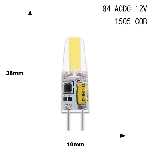 G4 1505 ACDC-12V 10 шт. лампада светодиодный светильник лампа G4 G9 E14 COB AC DC 12 В и 220 В Bombillas светодиодный светильник ing заменить галогенный Точечный светильник люстра - Испускаемый цвет: G4 1505 ACDC-12V