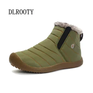 Ботинки мужские зимние, на плоской подошве, с круглым носком, водонепроницаемые, большие размеры 37-48, 2018