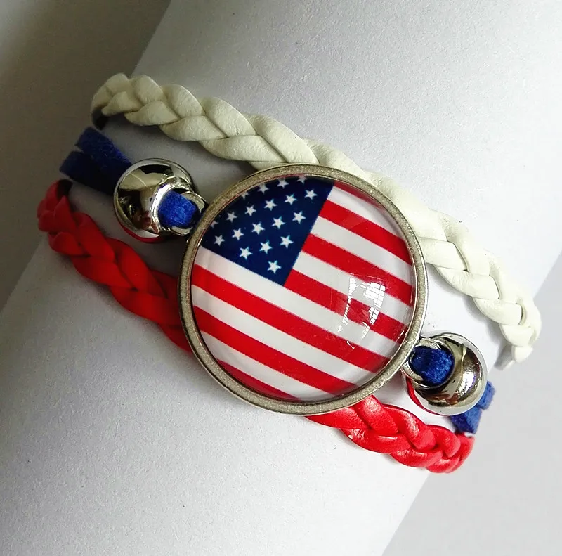 1 шт. браслет с драгоценным камнем национальный флаг США Бразилия Португалия