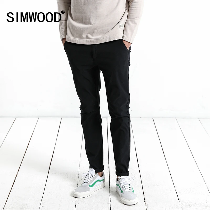 SIMWOOD 2019 весенние брюки для девочек мужчин Slim Fit Smart повседневное высокое качество