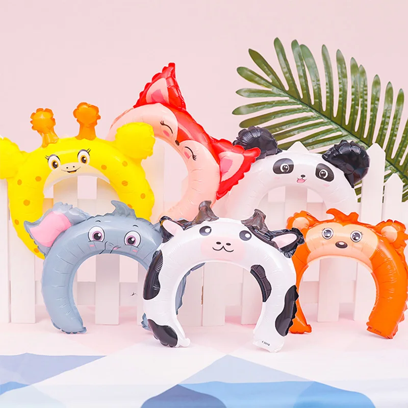 Тиара в виде животных воздушный шар милый кролик лягушка обезьяна лиса для дня