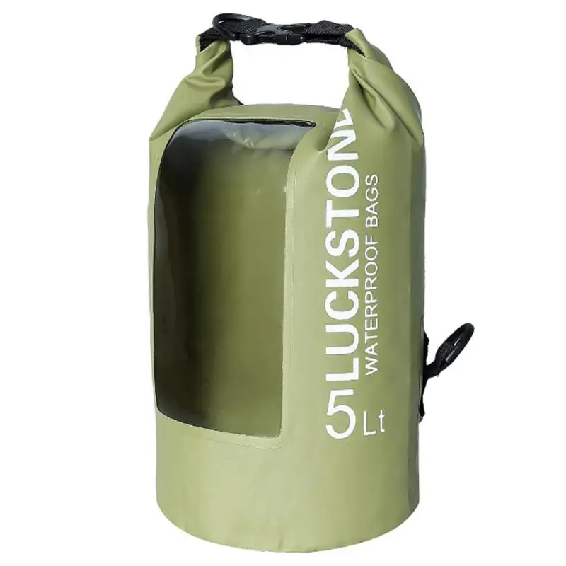 Красочные 5L/10L/20L водные виды спорта ПВХ Дрифт рюкзак прозрачное окно легкий Дайвинг плавающий сухой мешок Открытый водонепроницаемый