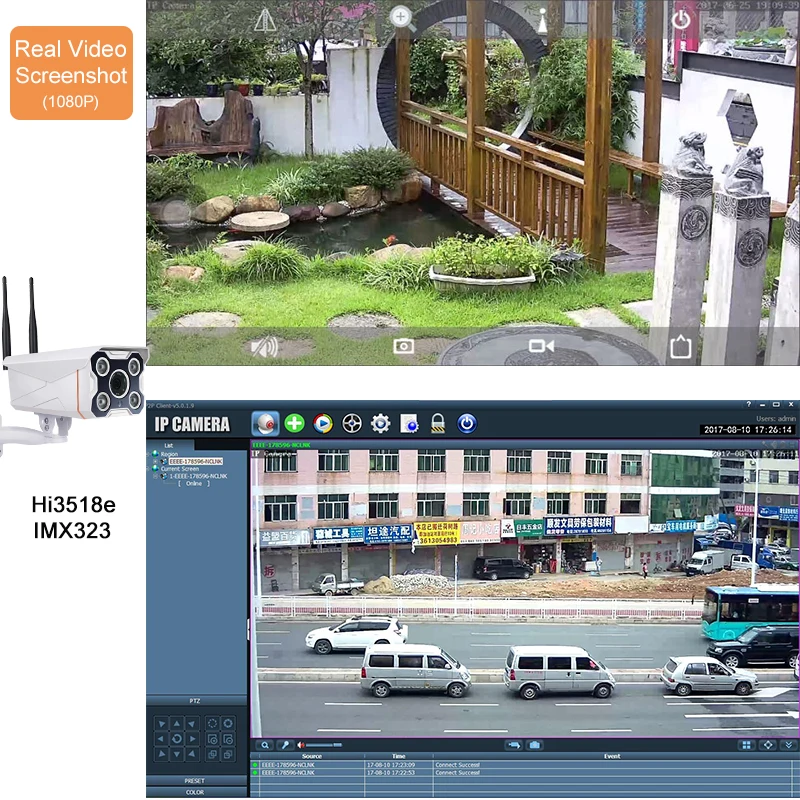 Konlen 1080P 720P HD полноцветная Проводная Беспроводная ip-камера, уличная Wifi домашняя охранная камера наблюдения с микрофоном и слотом для карт памяти