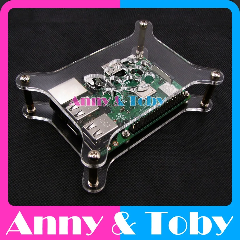 B11: прозрачный акриловый чехол для Raspberry PI 3B + plus Модель B корпус корпуса 2