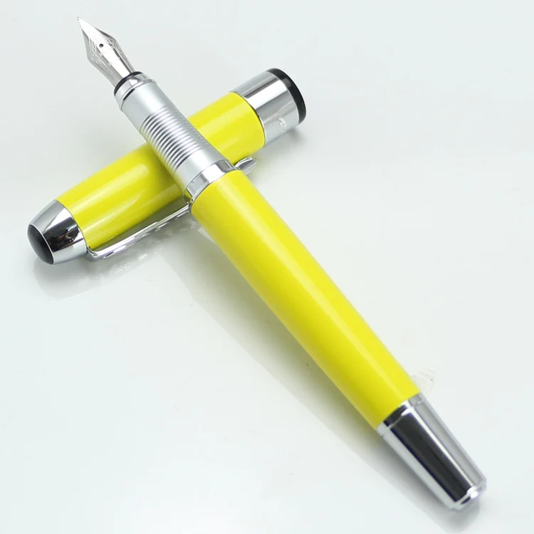 JINHAO 250 Business 17 colors Choose Medium Nib Iridium Point All-Steel Fountain Pen New Office School Writing Supplies | Канцтовары для